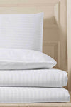 Arya Home Hotel Cotton Satin White Double Duvet Cover Set 2