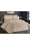 Çeyiz Diyarı Dessert Velvet Double Bedspread Beige 2