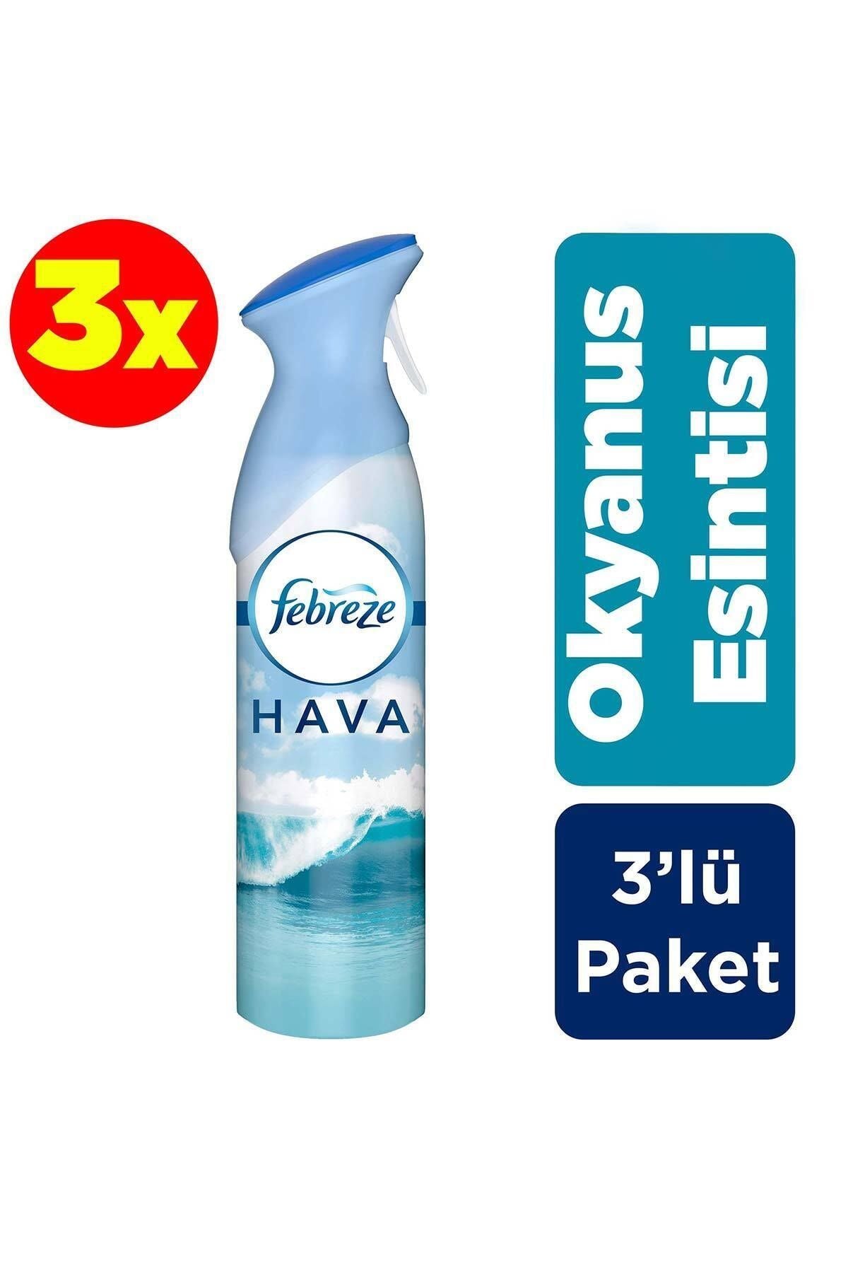 Febreze Air Freshener Spray Ocean Breeze 300 ml X 3 Pack 1