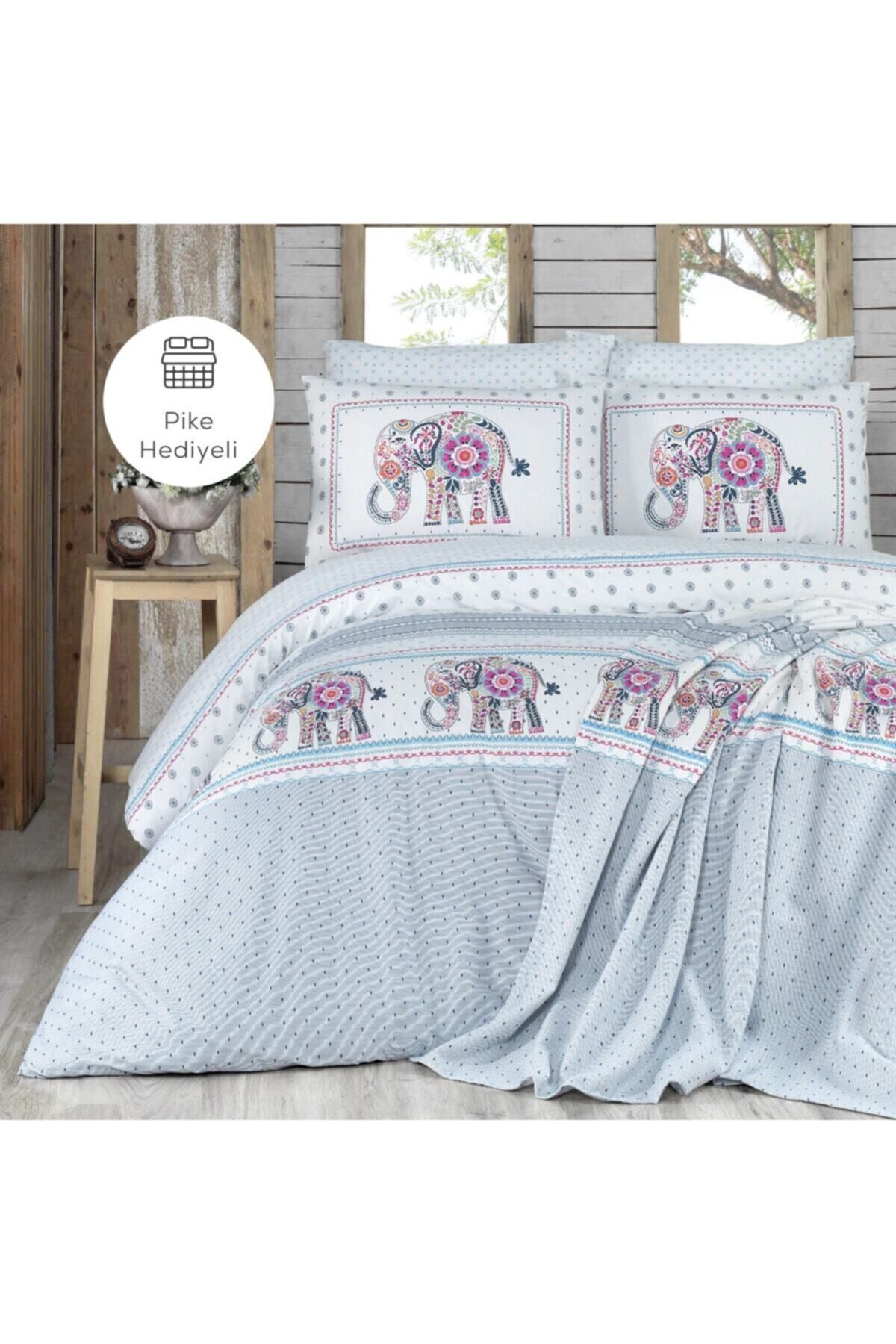 Karaca Home Felicia Pike Gifted Double Duvet Cover Set 1