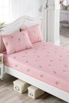 Eponj Home Single Bed Fitted Sheet Set Alanur Pink 1