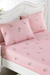 Eponj Home Single Bed Fitted Sheet Set Alanur Pink 2