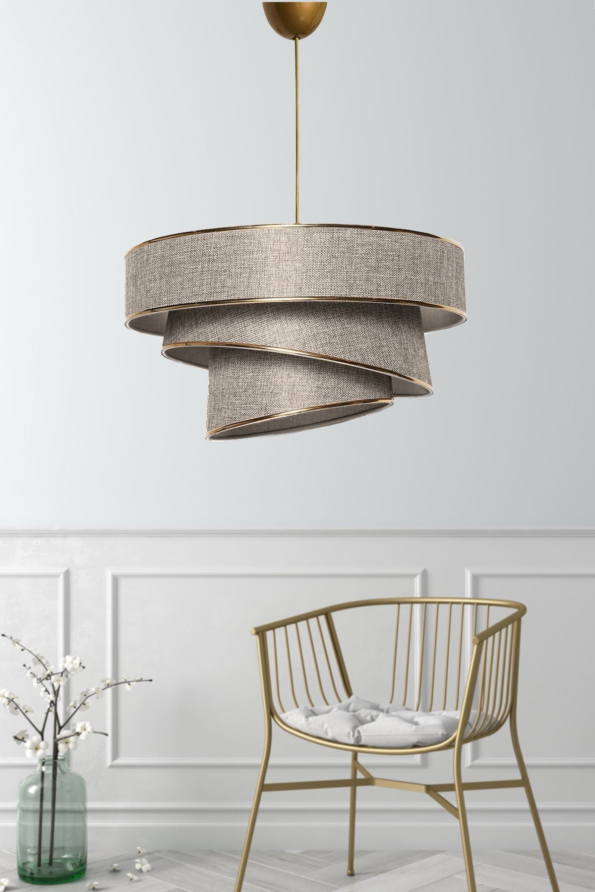 Chandelier Couper - Beige, Gold Beige
Gold 390FLH1691 1