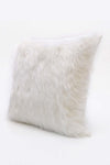 Cango Home Plush Off-White Pillow Cover Long Fur 2