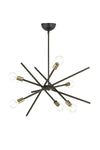 Apliqa Meter 6 Black Vintage Pendant Modern Bedroom Kitchen Living Room Chandelier 2