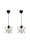 AYDINHOMELIGHT 2 Pieces Single Black Pendant Chandelier 1