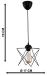 AYDINHOMELIGHT 2 Pieces Single Black Pendant Chandelier 2