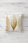 On The Clouds Leaf Patterned Hidden Zipper Cushion Cover Set (4 Pieces) 3