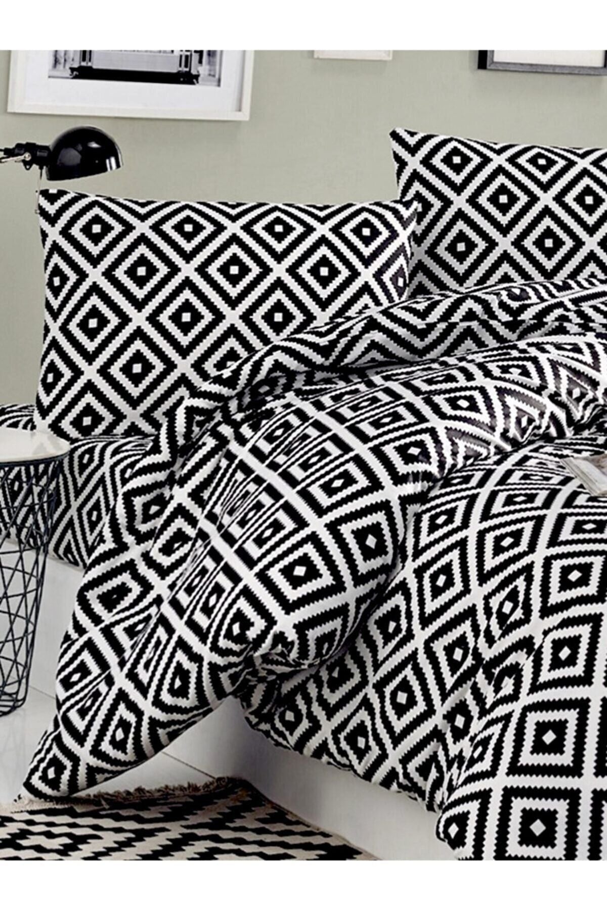 Sheri Home Double Bed Duvet Cover Set 200x220cm Blackwhitecs1453 Special Series 2