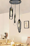 Apliqa Koza 3-Light Round Black Modern Pendant Lamp 1