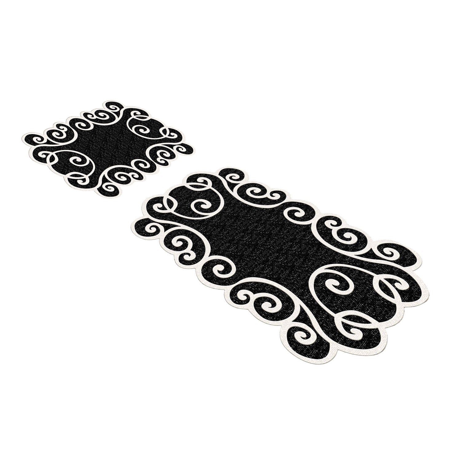 Bathmat Set (2 Pieces) 21010915Sy Black
White 394ANR1484 4