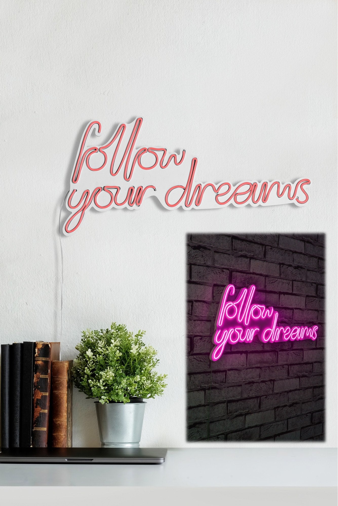 Decorative Plastic Led Lighting Follow Your Dreams - Pink Pink 395NGR1565 4