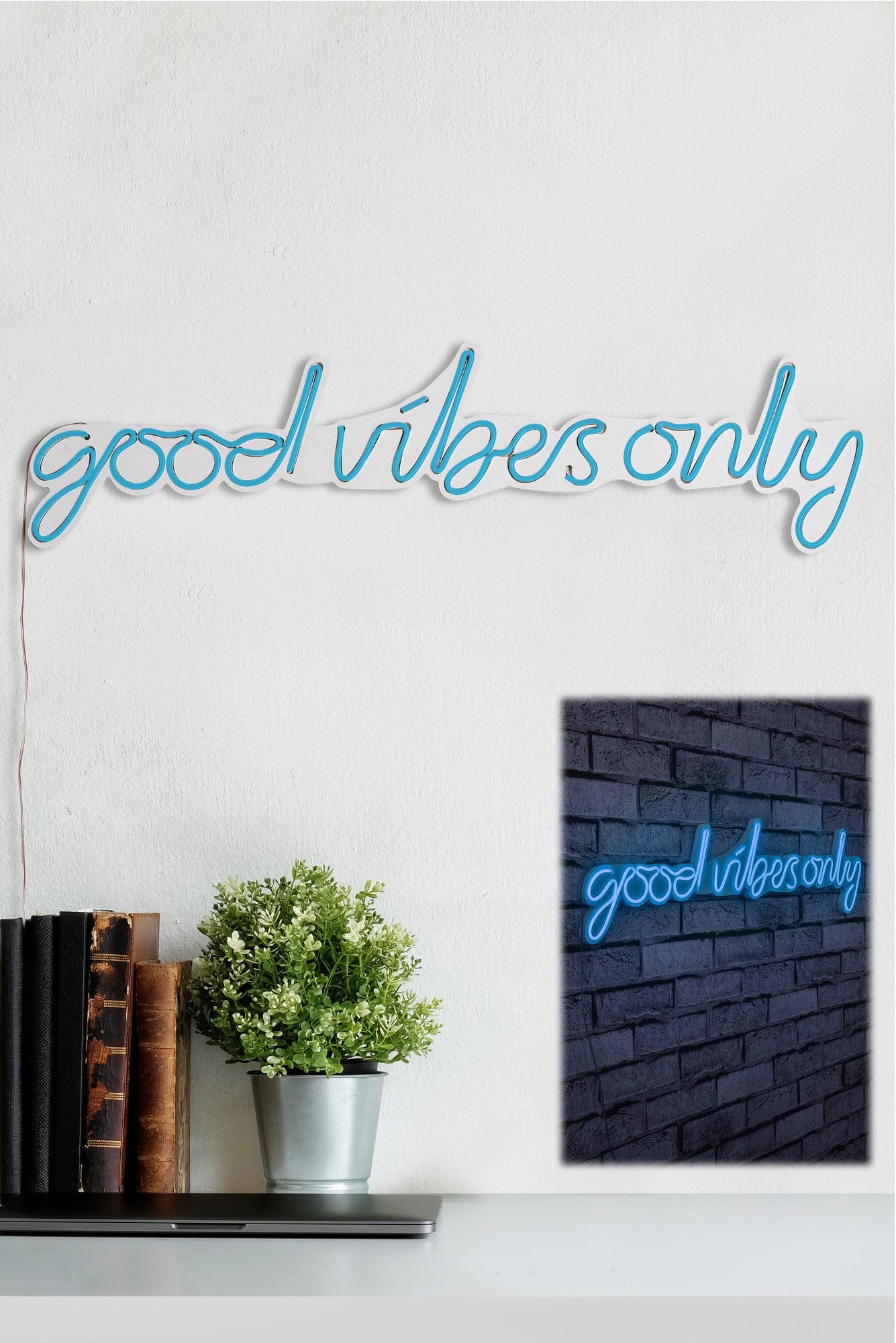 Decorative Plastic Led Lighting Good Vibes Only - Blue Blue 395NGR1587 3