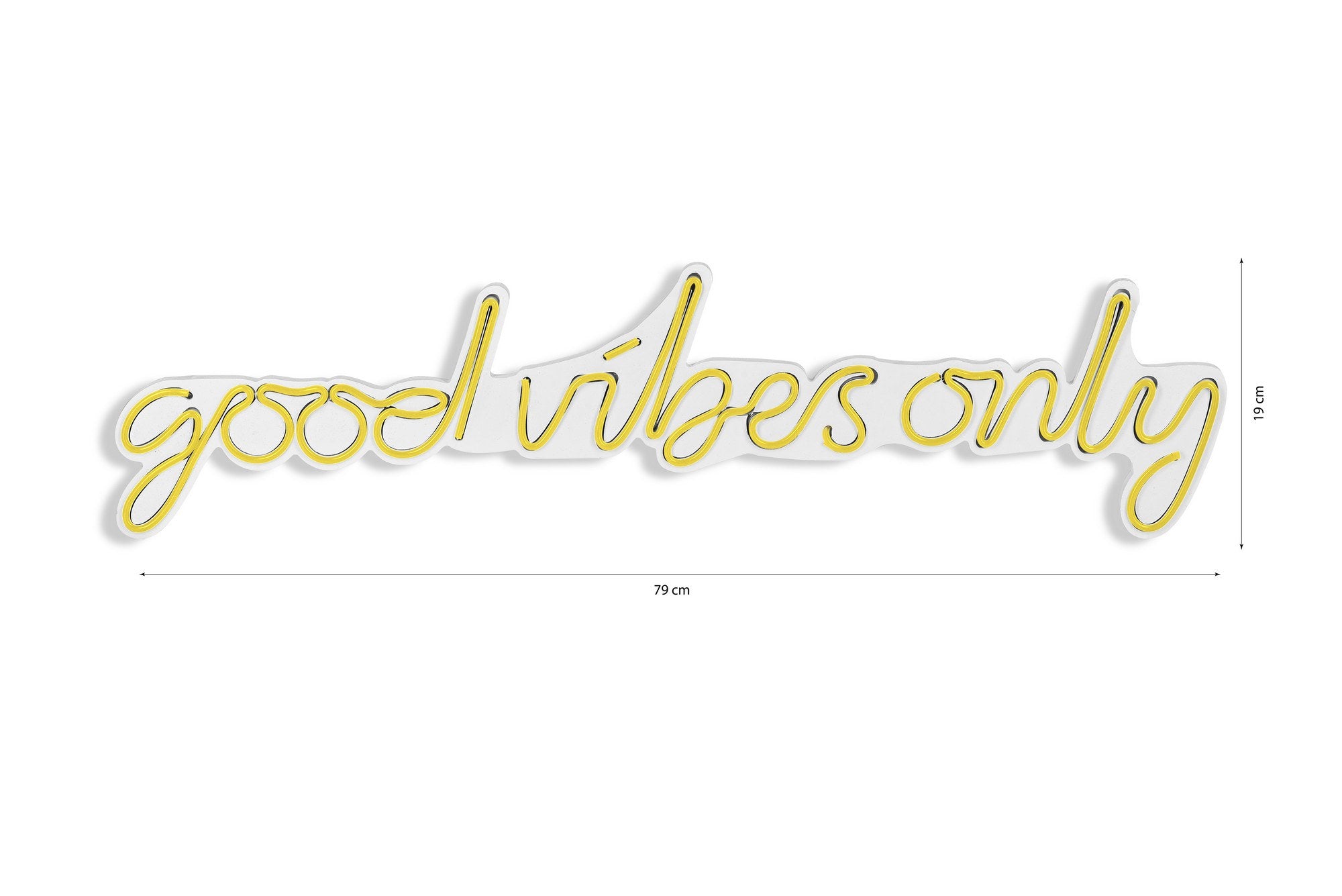 Decorative Plastic Led Lighting Good Vibes Only - Yellow Yellow 395NGR1589 9