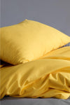 LadyModa Yellow&Grey Double Size 100% Cotton Duvet Cover Set 6