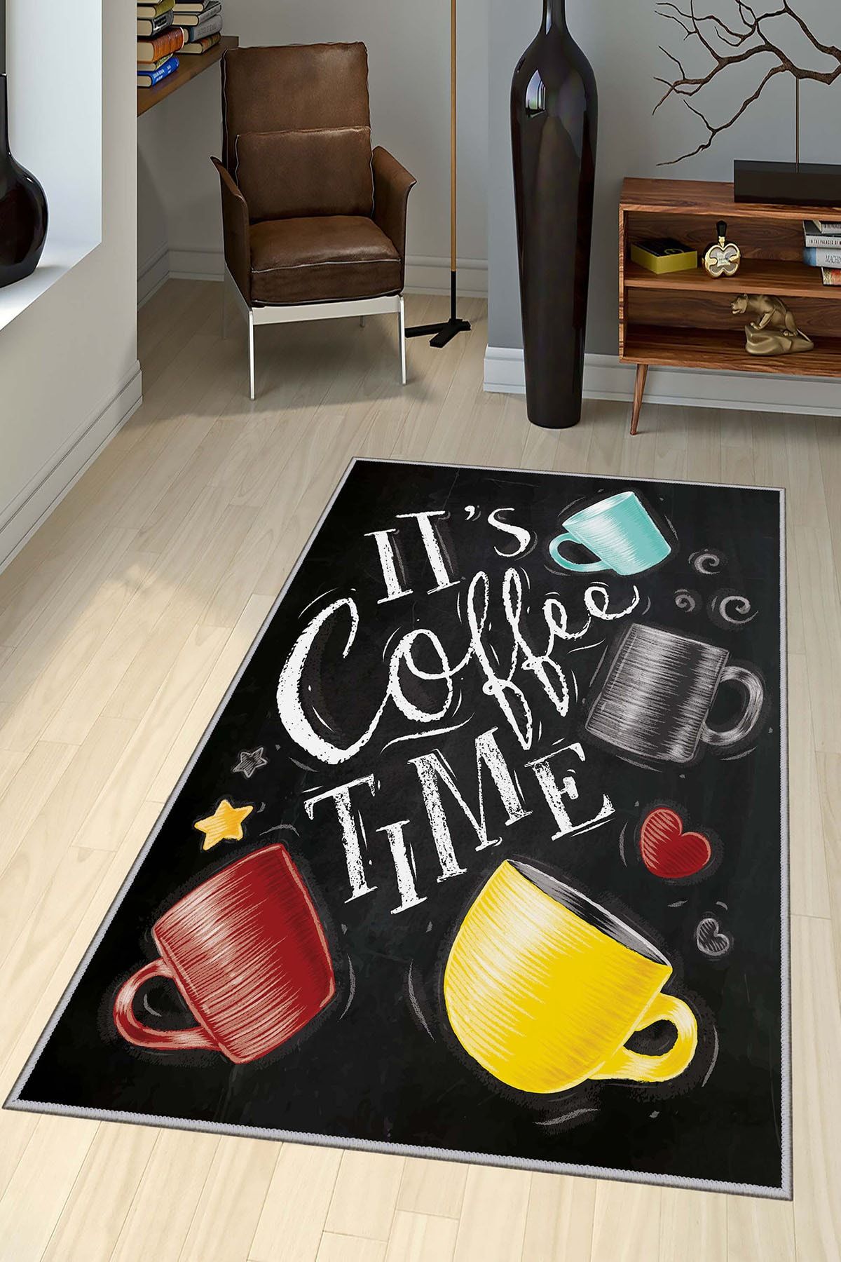 Homefesto Decorative Special Design Modern Washable Thin Non-Slip Kitchen Rug 1