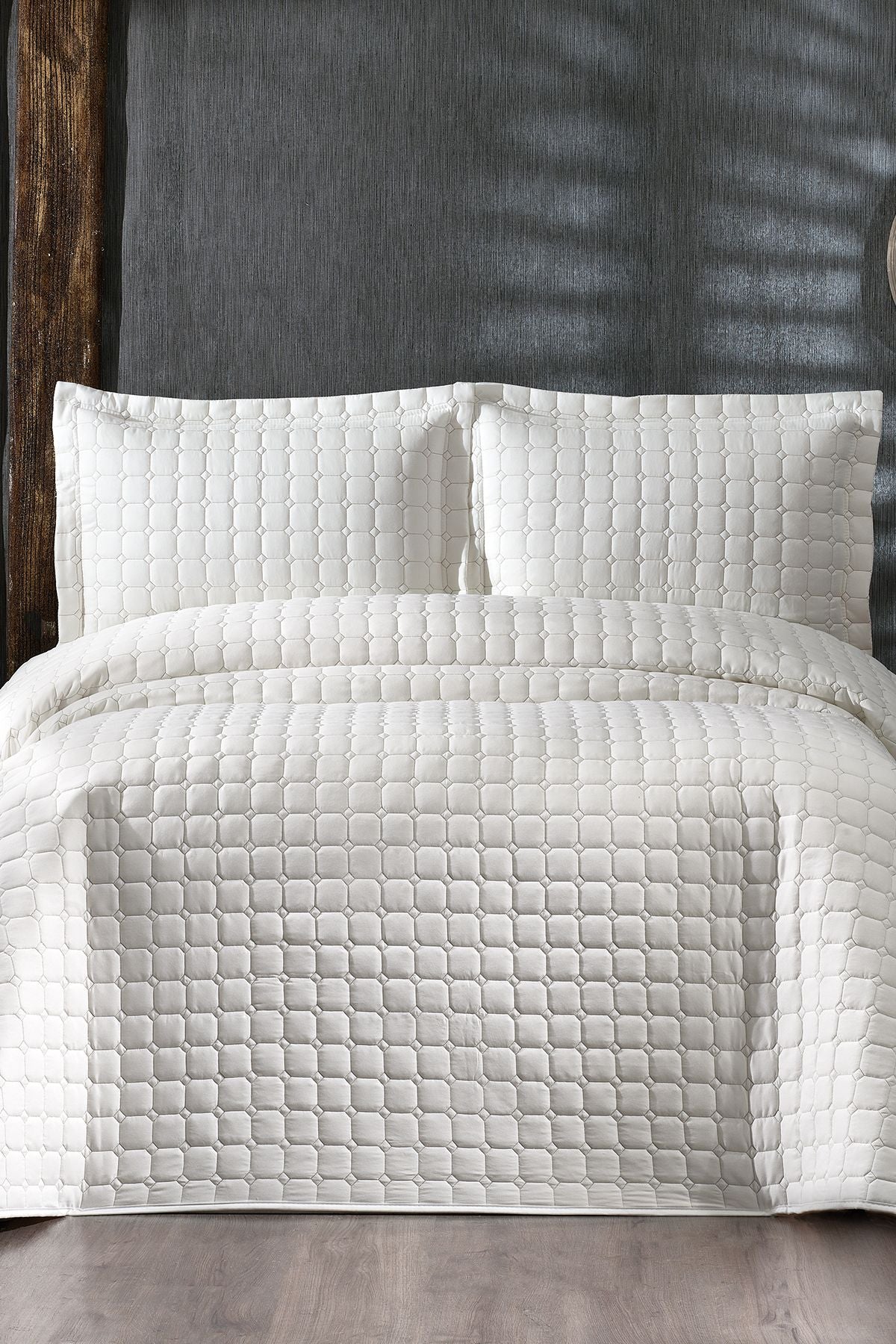 Çeyiz Diyarı Estiva Double Bedspread Cream 2