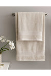 English Home Romantic Stripe Fluffy Bathroom Towel Set Light Gray 1