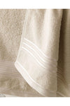 English Home Romantic Stripe Fluffy Bathroom Towel Set Light Gray 2