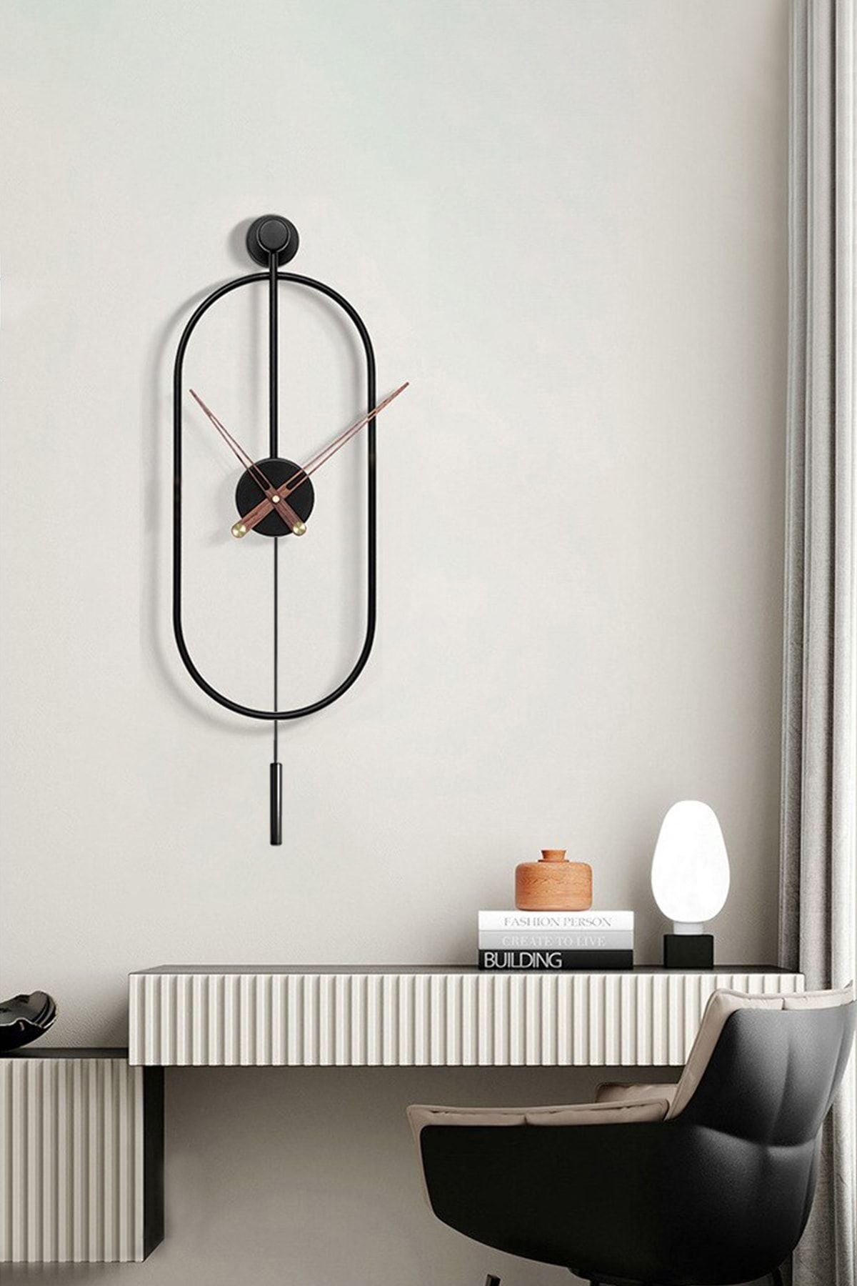 MetaQuartz Serenity Black Decorative Modern Wall Clock 3