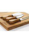 Bambum Modern Fhume - 4 Piece Cheese Set 4 Piece BPA Free Bamboo Beige 39 Rectangular Serving Plate 4