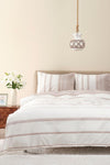 Karaca Home Vetro Beige Double Size Yarn Dyed Duvet Set 1