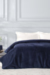 Karaca Home Scala Navy Blue Double Embossed Blanket 1