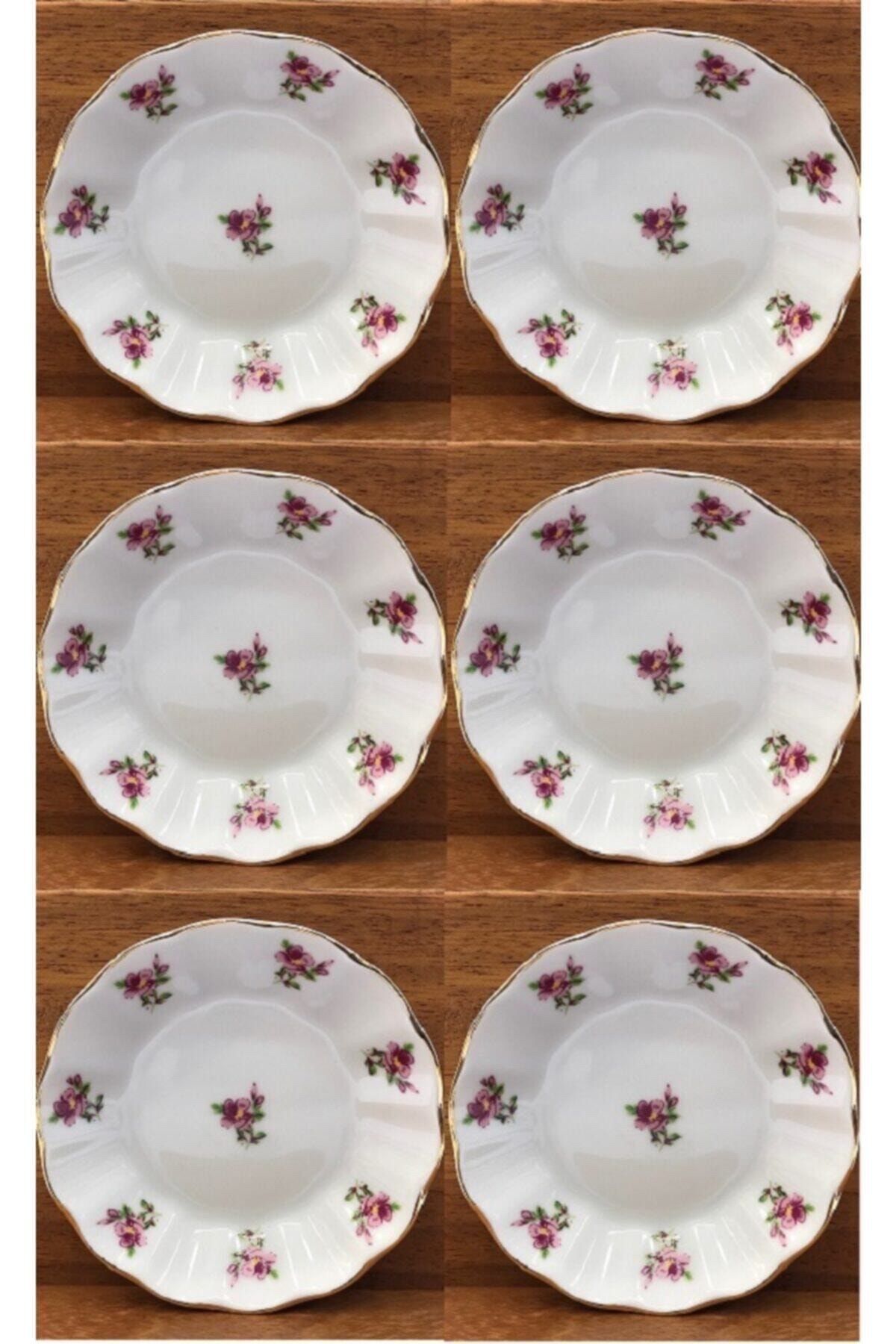 Porland Gülriz Pink Tea Plate Set of 6 2