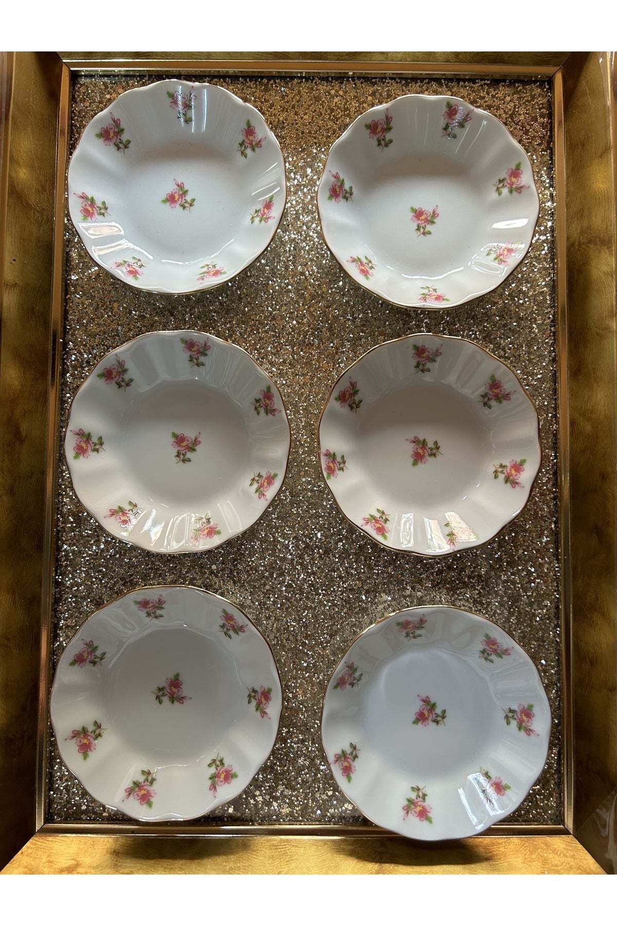 Porland Gülriz Pink Tea Plate Set of 6 4