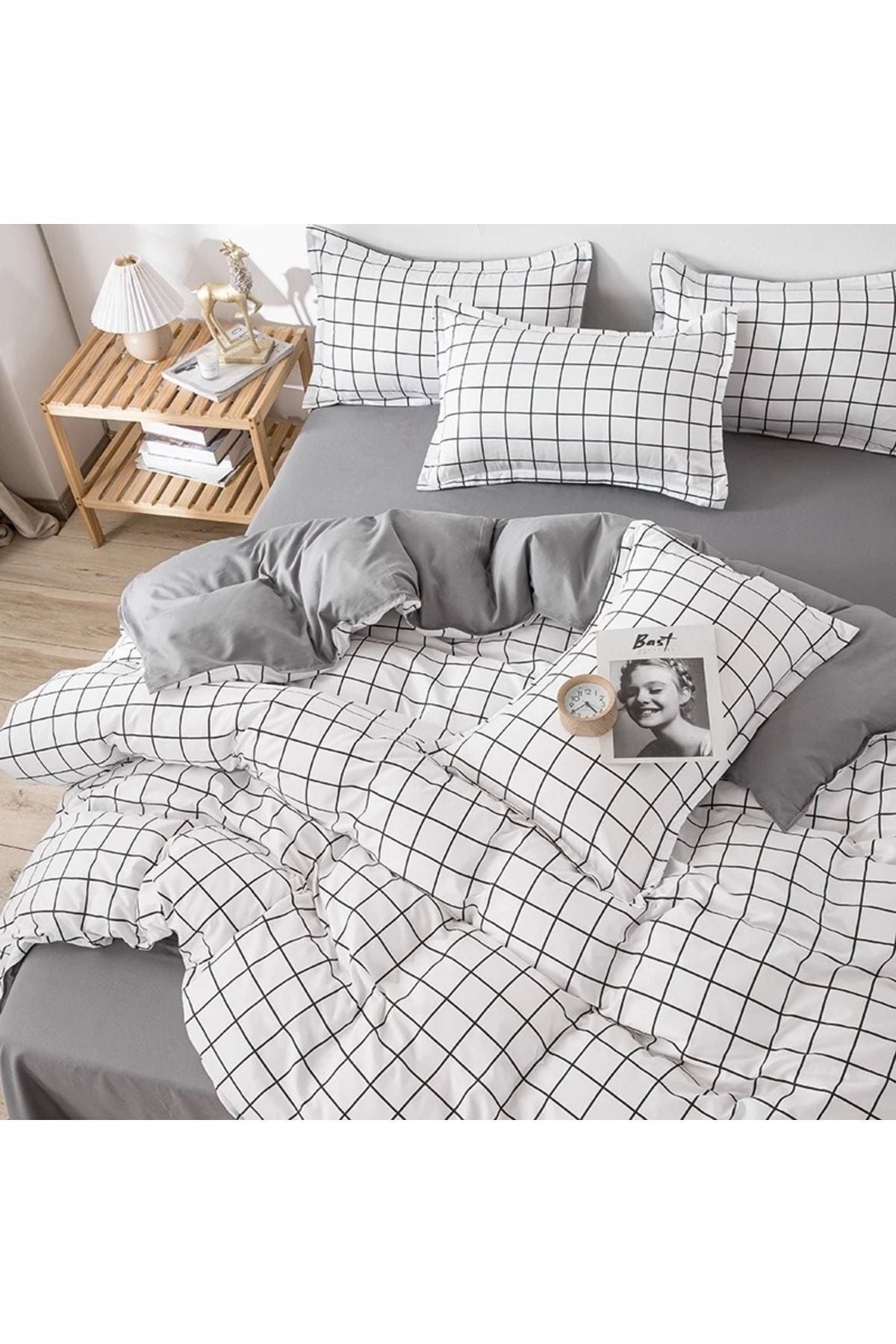 Atelier Home Single Bed Duvet Cover Set Checkered 1