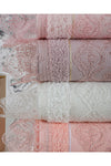 Denia Home Textile Hand Face Towel Set with Lace 6 Pieces 100% Cotton 2