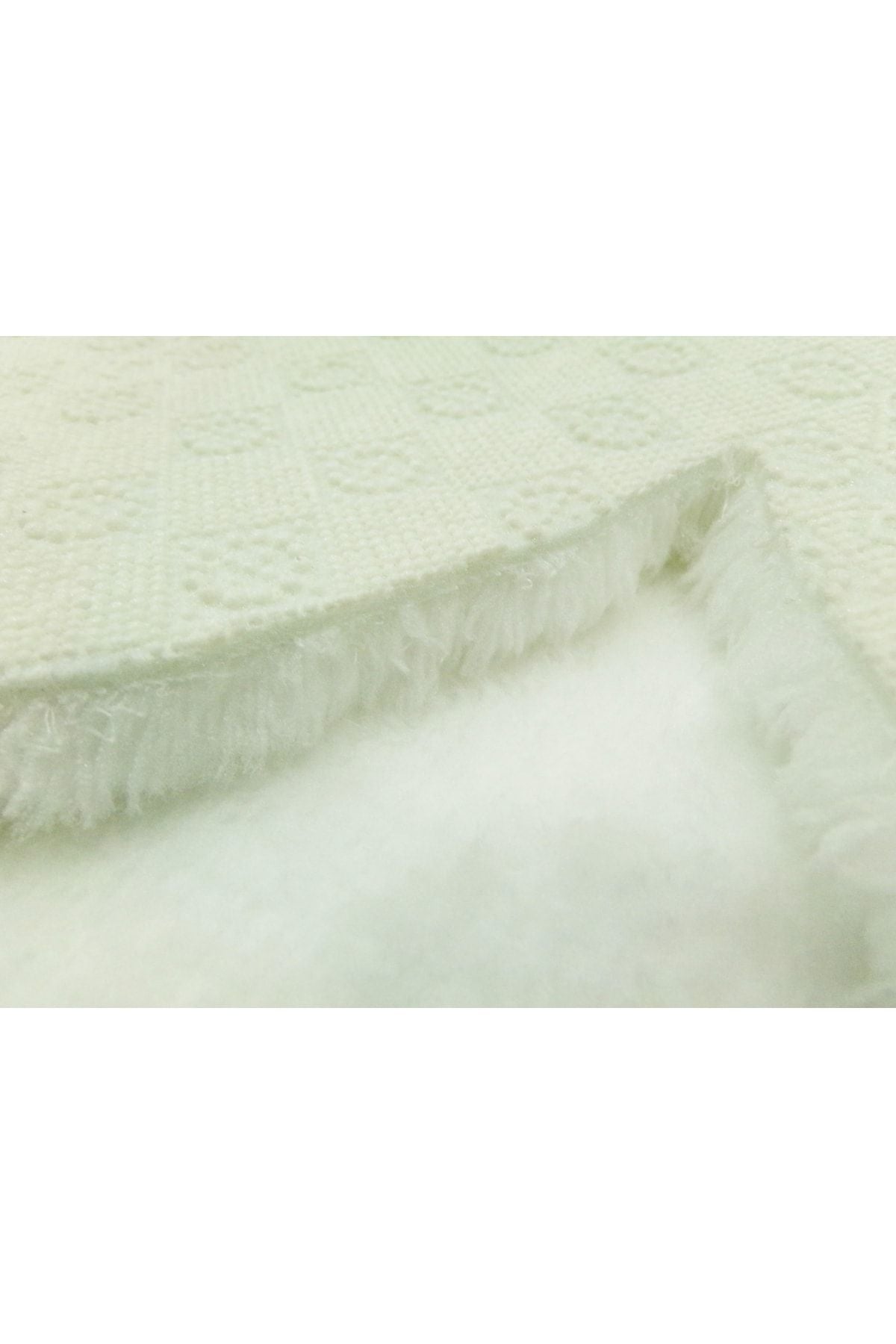 Balat Halı Decorative White Plush Soft Daisy Pattern Carpet 2