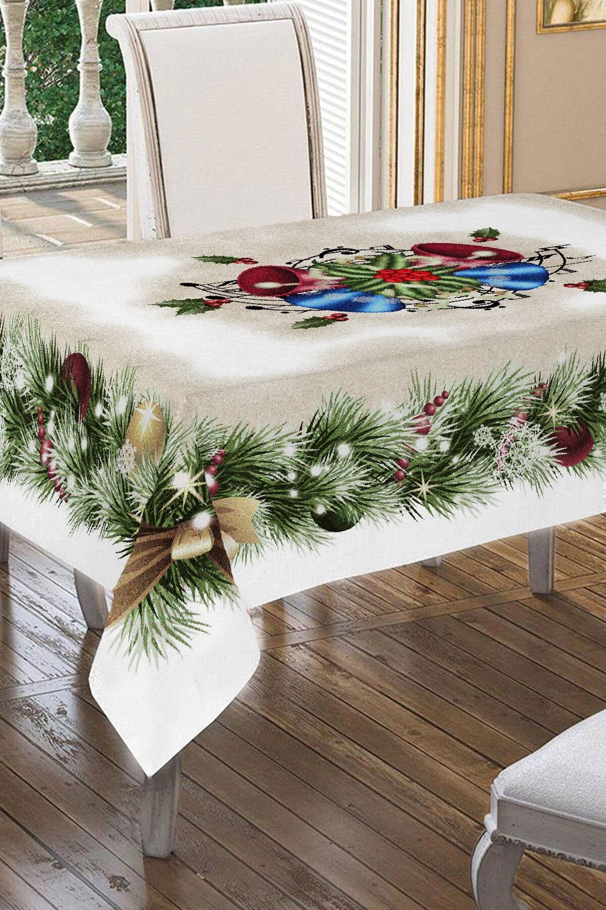 Cardea Merry Christmas Printed Tablecloth 150x220 1