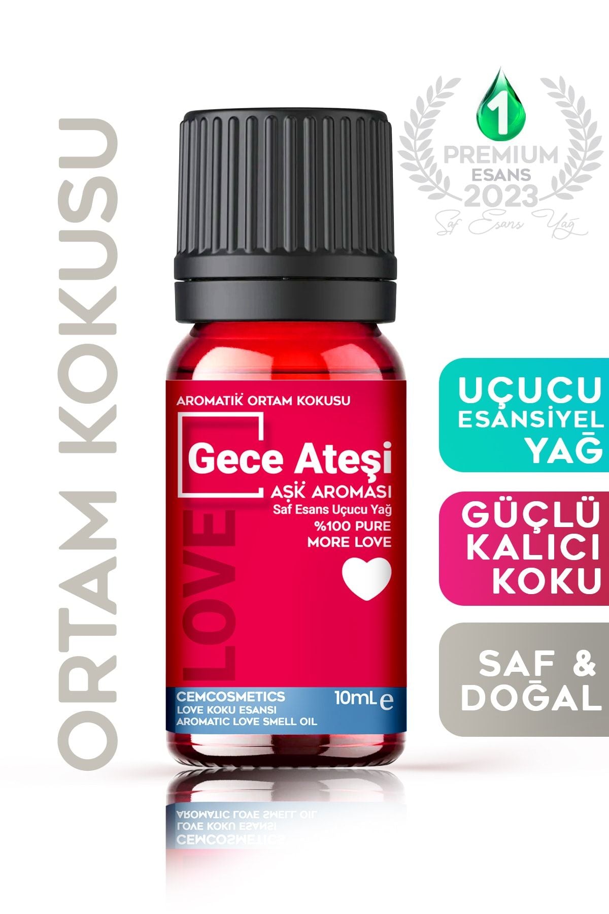 Cem Cosmetics Cem Gece Ateşi Pure Essential Oil Diffuser Essence Aromatherapy Room Fragrance 10 ml 1