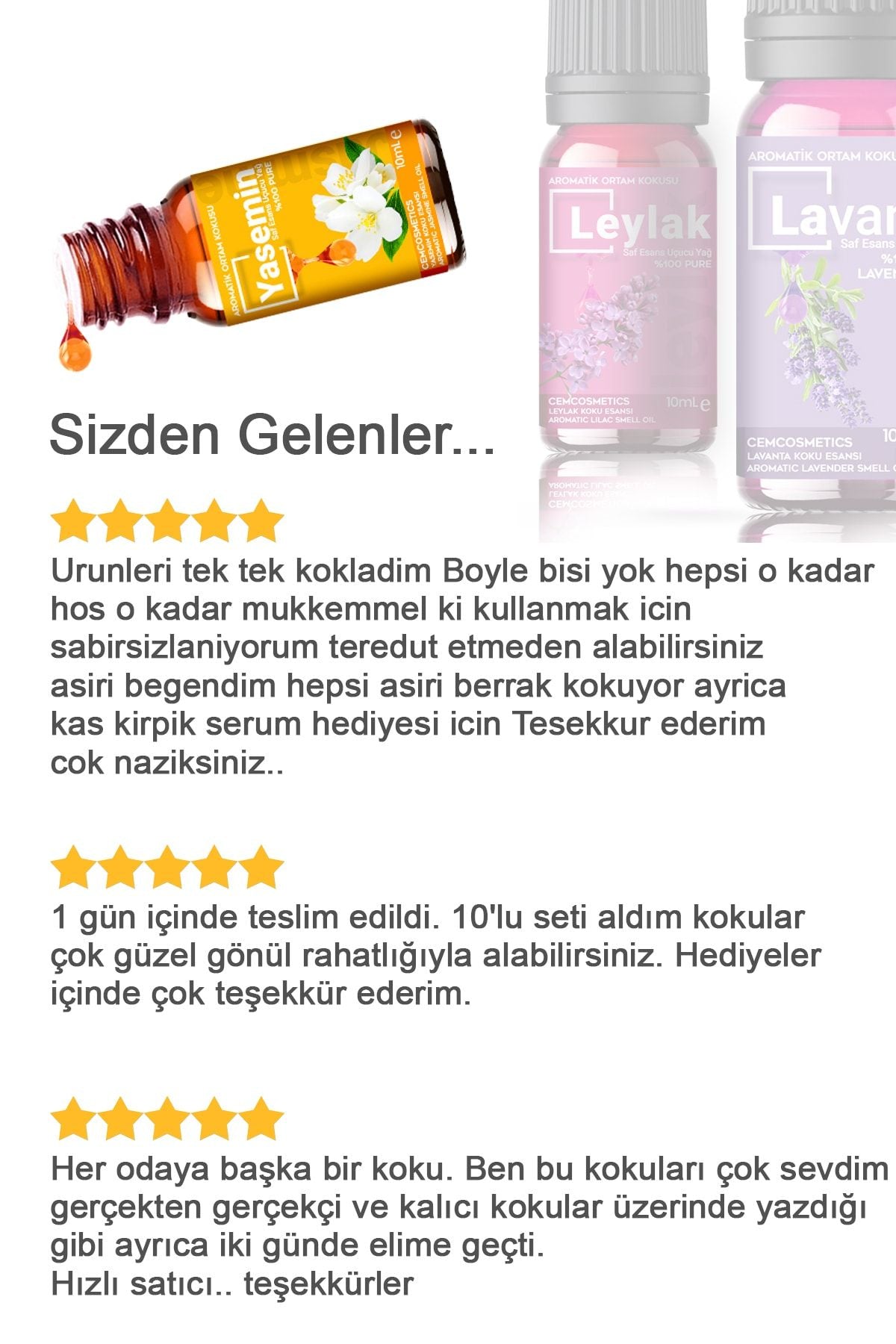 Cem Cosmetics Cem Gece Ateşi Pure Essential Oil Diffuser Essence Aromatherapy Room Fragrance 10 ml 5