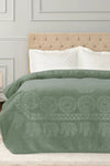 Karaca Home Elephant Haki Double Soft Embossed Blanket 1