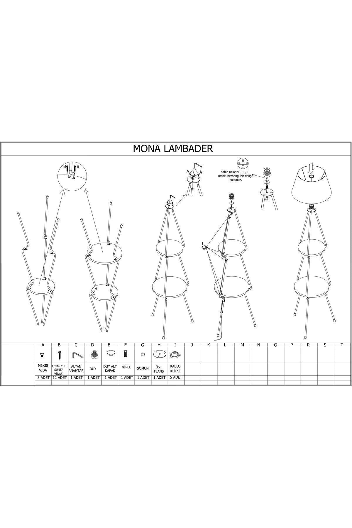 BOCCALI DESIGN Mona Raflı Lambader 6