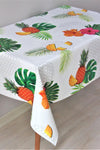 DDHOME Lined Wipeable PVC Tablecloth - Pineapple - 8097-1y 1