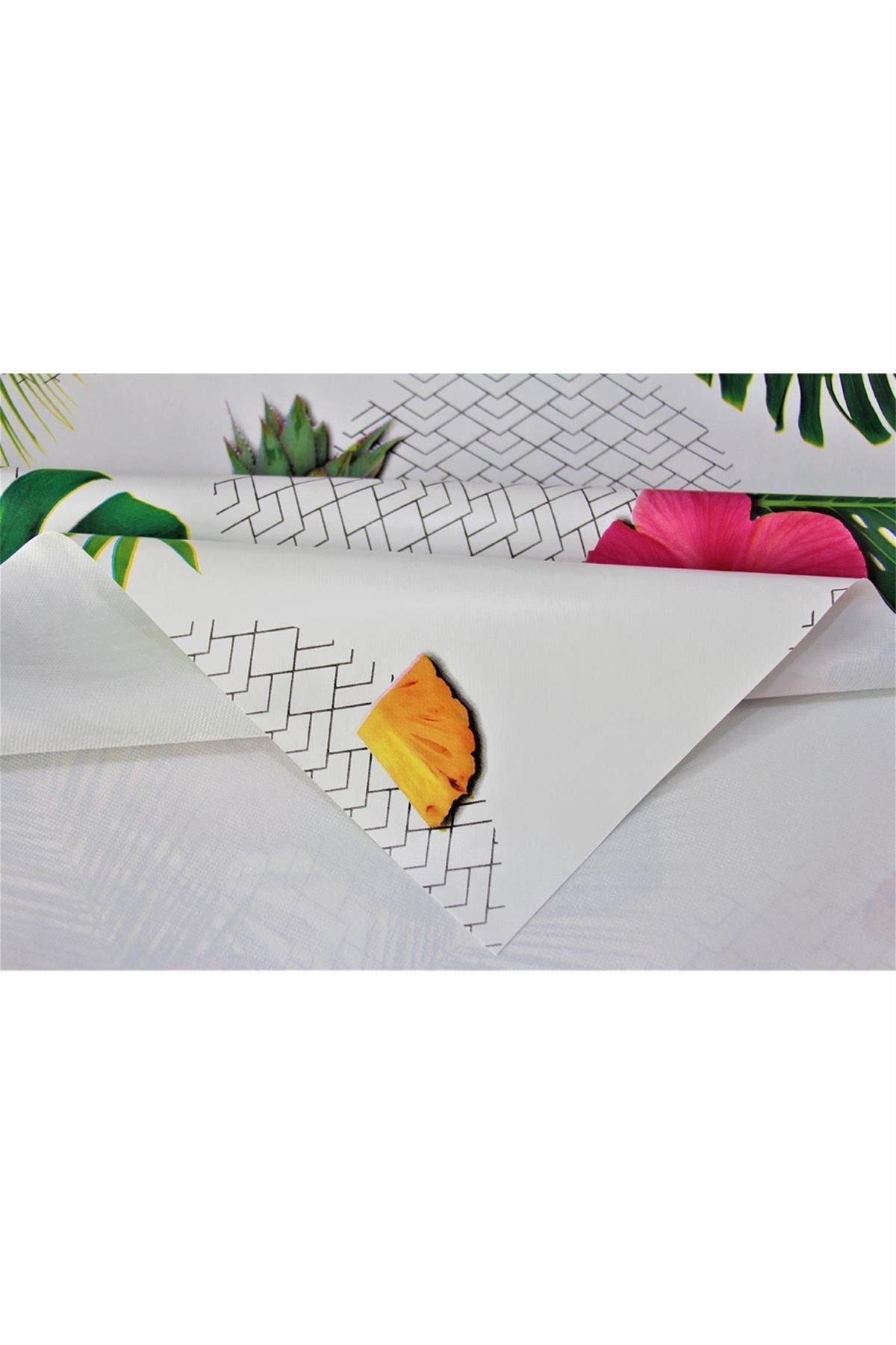 DDHOME Lined Wipeable PVC Tablecloth - Pineapple - 8097-1y 4