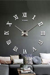 Otantik Decorative 3D Wall Clock Plexi Mirror Roman Numerals Large Size 1