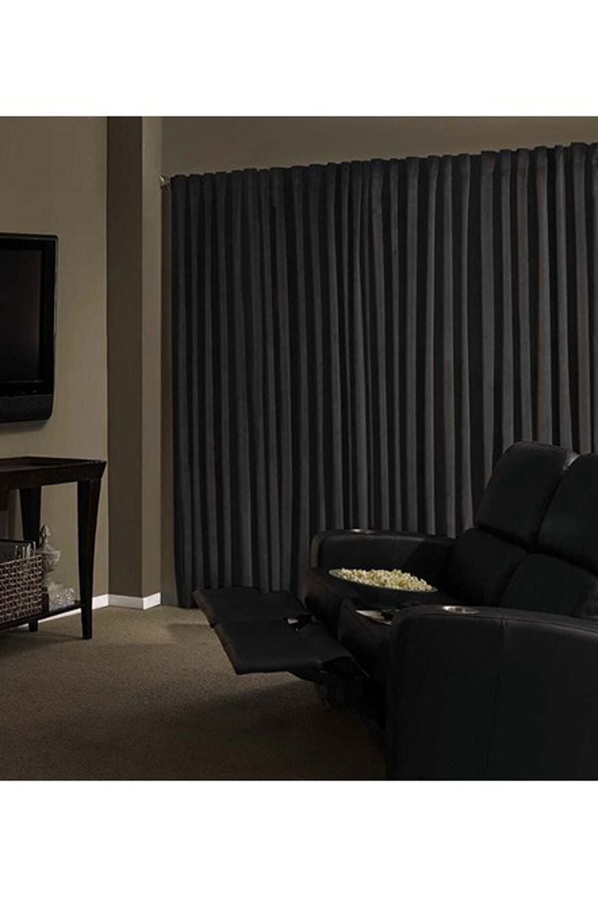 Brillant Blackout Curtain Black Lcrblck 100x200 cm 2