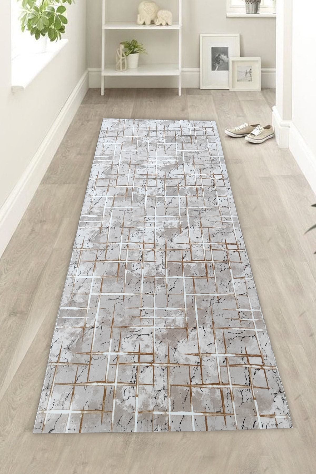 BAKIRÖZÜ HOME Washable Non-Slip Base Rug Corridor Kitchen Bedroom Runner Beige 1