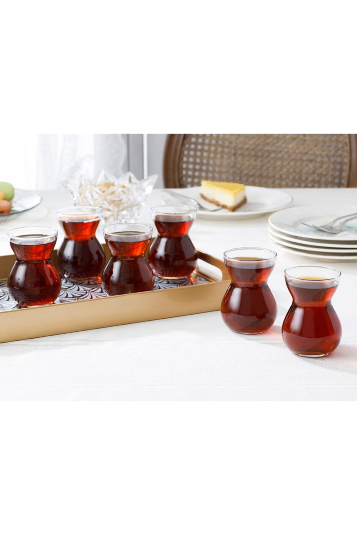 English Home Ethnic Glass Set of 6 Tea Glasses 140 ml 1