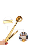 Weather Forecast Gold Stainless Steel Coffee Measuring Spoon And Bag Clip Cin108sr 2