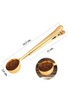 Weather Forecast Gold Stainless Steel Coffee Measuring Spoon And Bag Clip Cin108sr 6