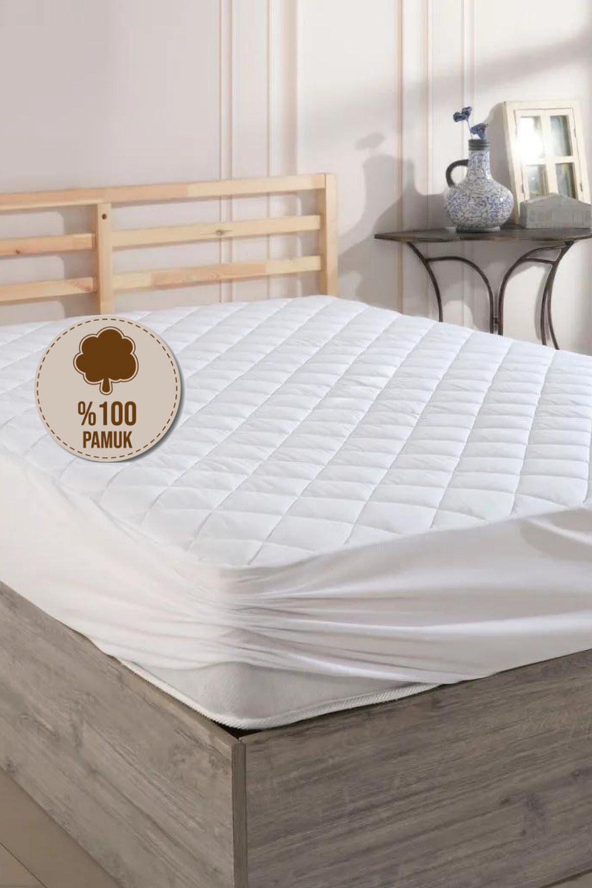 Formeya Pamukkale Quilted Fitted Mattress Protector 100% Cotton (16 Sizes) 1