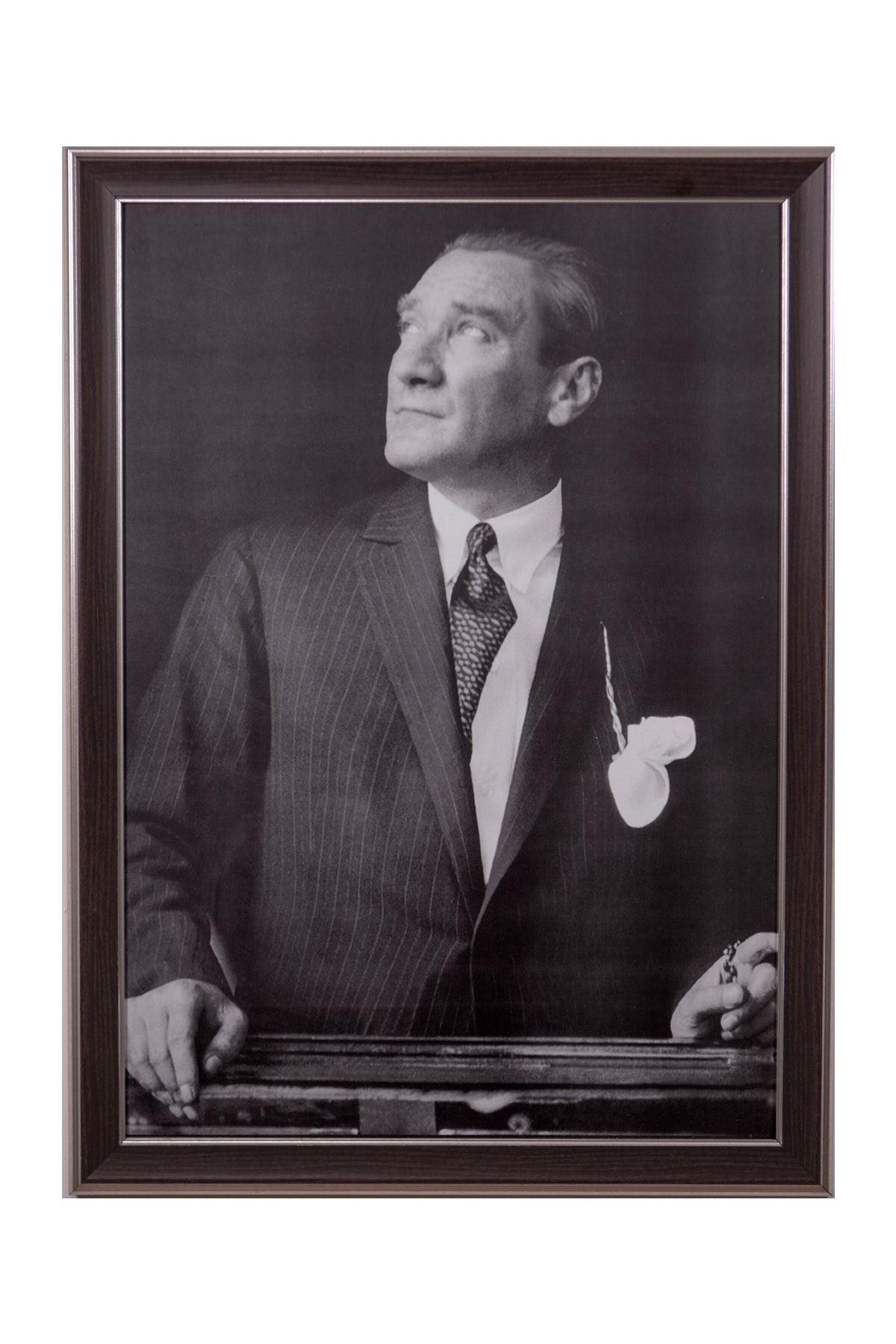 BELLARTE Atatürk Portrait Painting Brown Framed 55x75cm 1