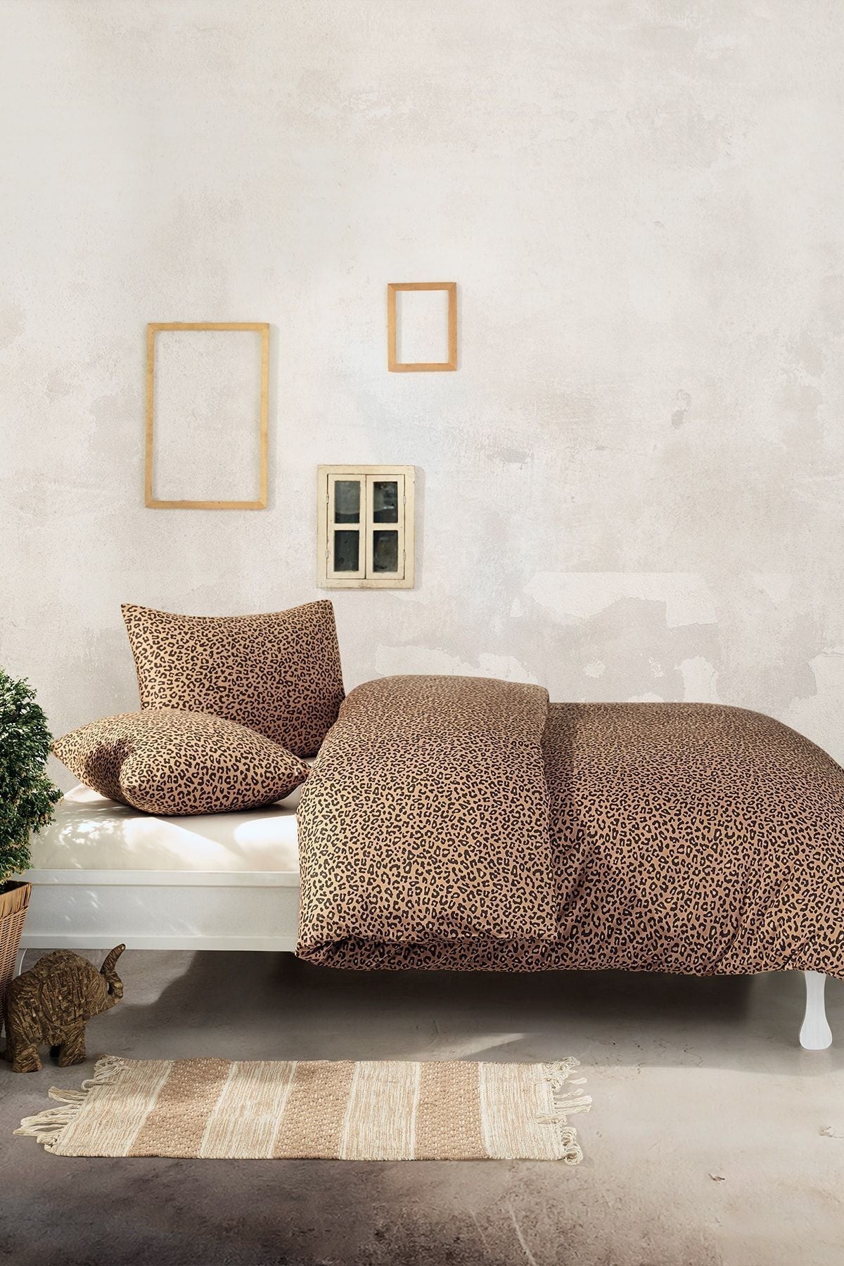 Cote Blanc Leopard 100% Cotton Double Duvet Cover Set 2