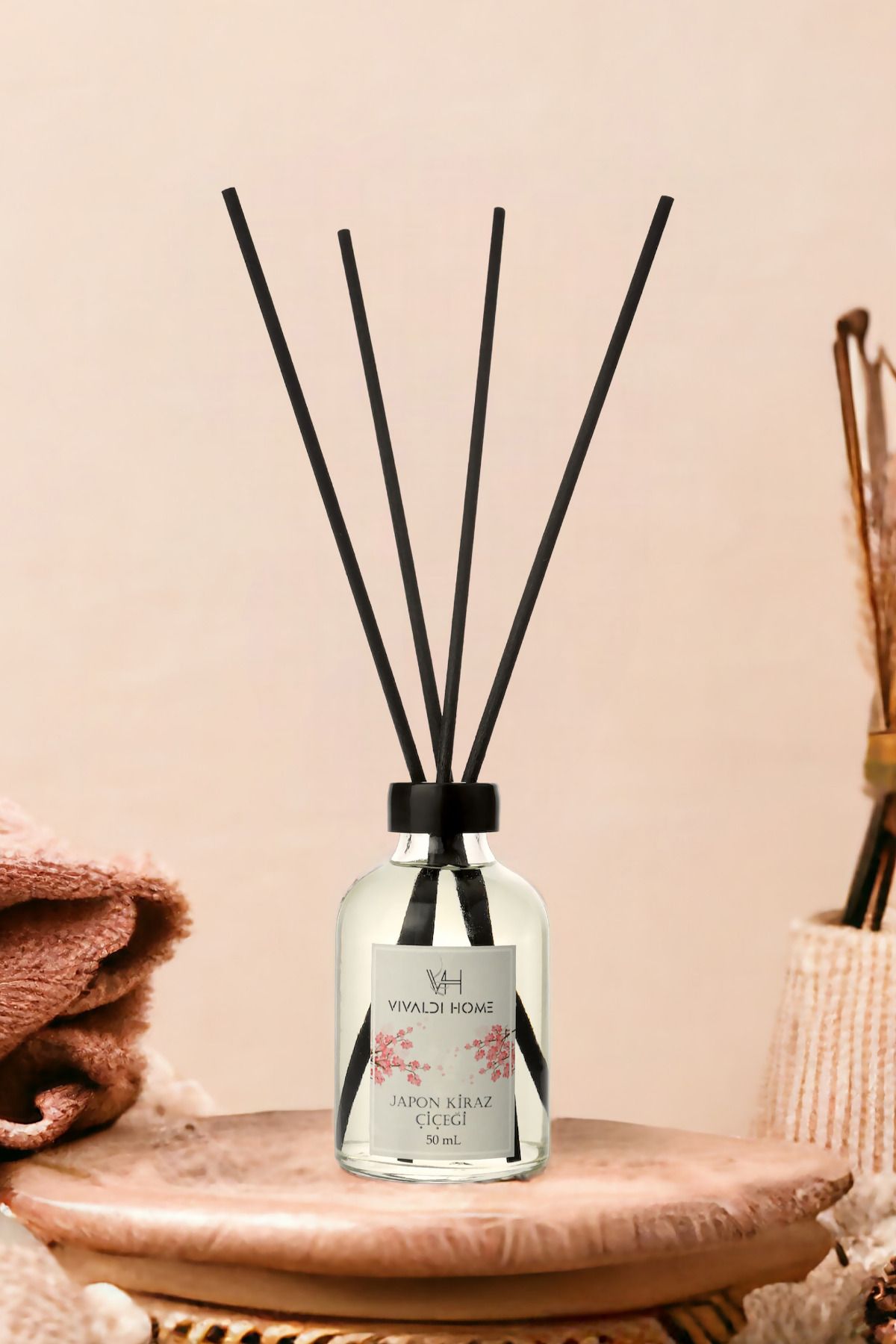 Vivaldi Home Japanese Cherry Blossom Reed Diffuser Essential Oil 50ml 3