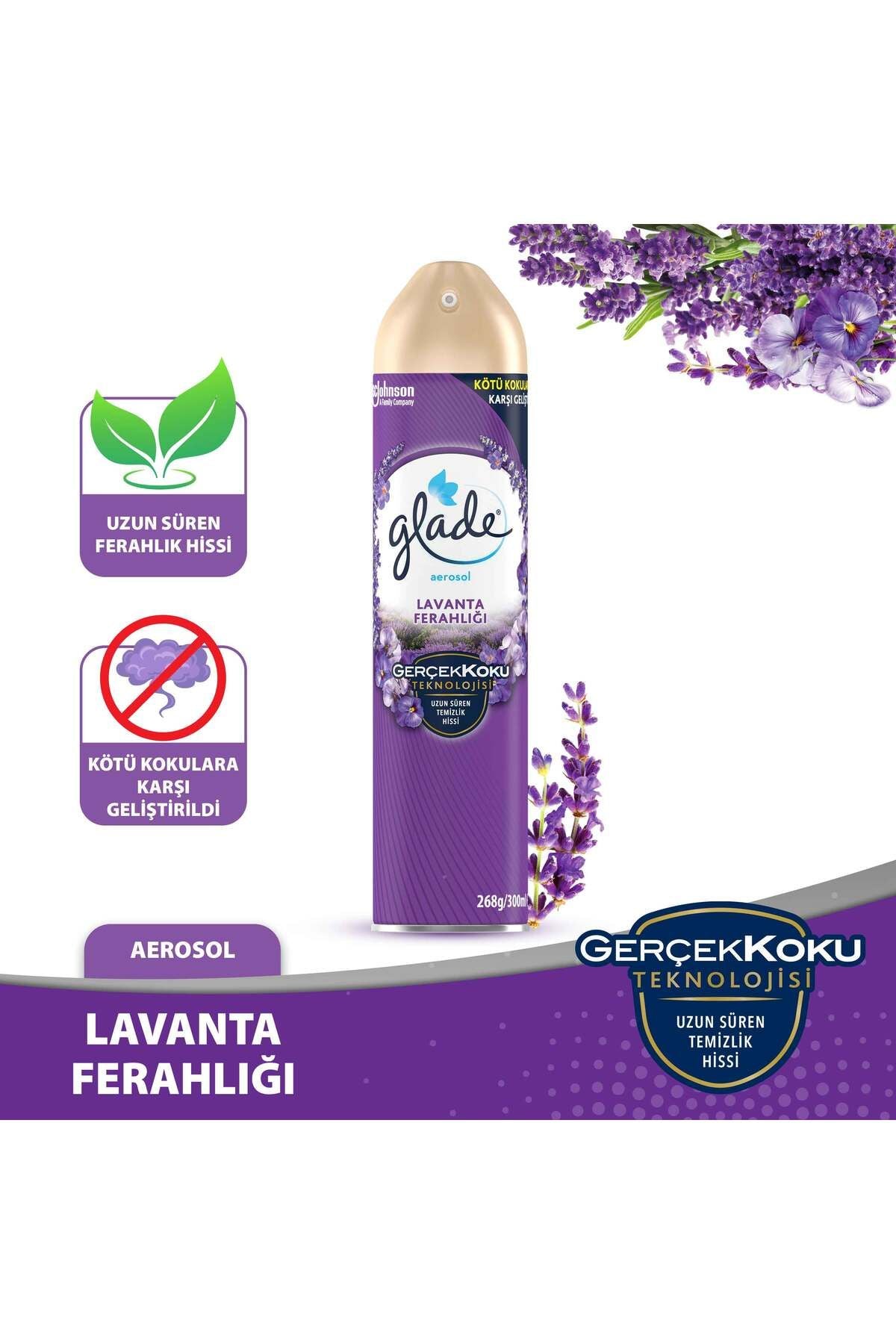 Glade Air Freshener Aerosol, Room Fragrance, Lavender Freshness, 300ml 1